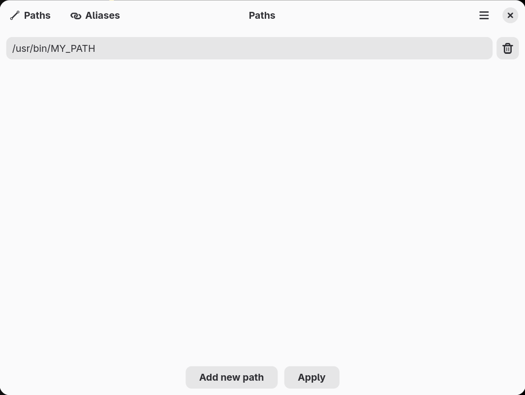 Path setup app screenshot
